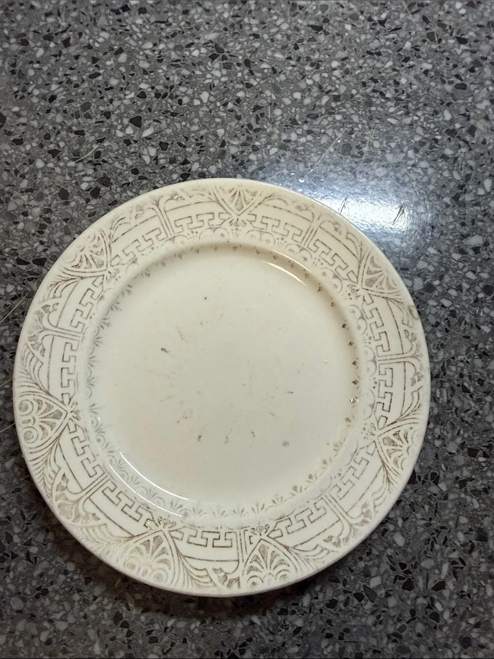 Vintage Stetson 22K Gold Greek Key Shields Plate
